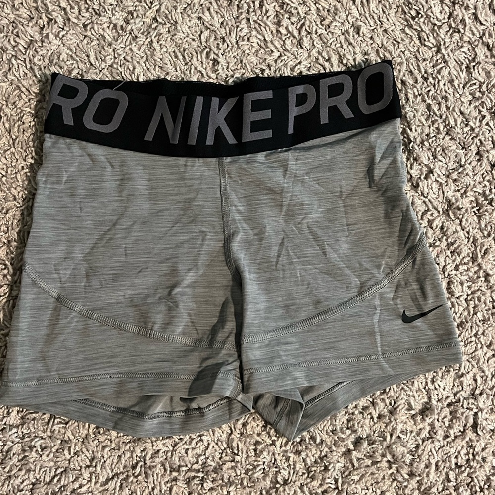Nike Gray and Black Athletic Shorts Moisture-Wicking